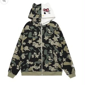 Hello Kitty Camouflage Hoodie